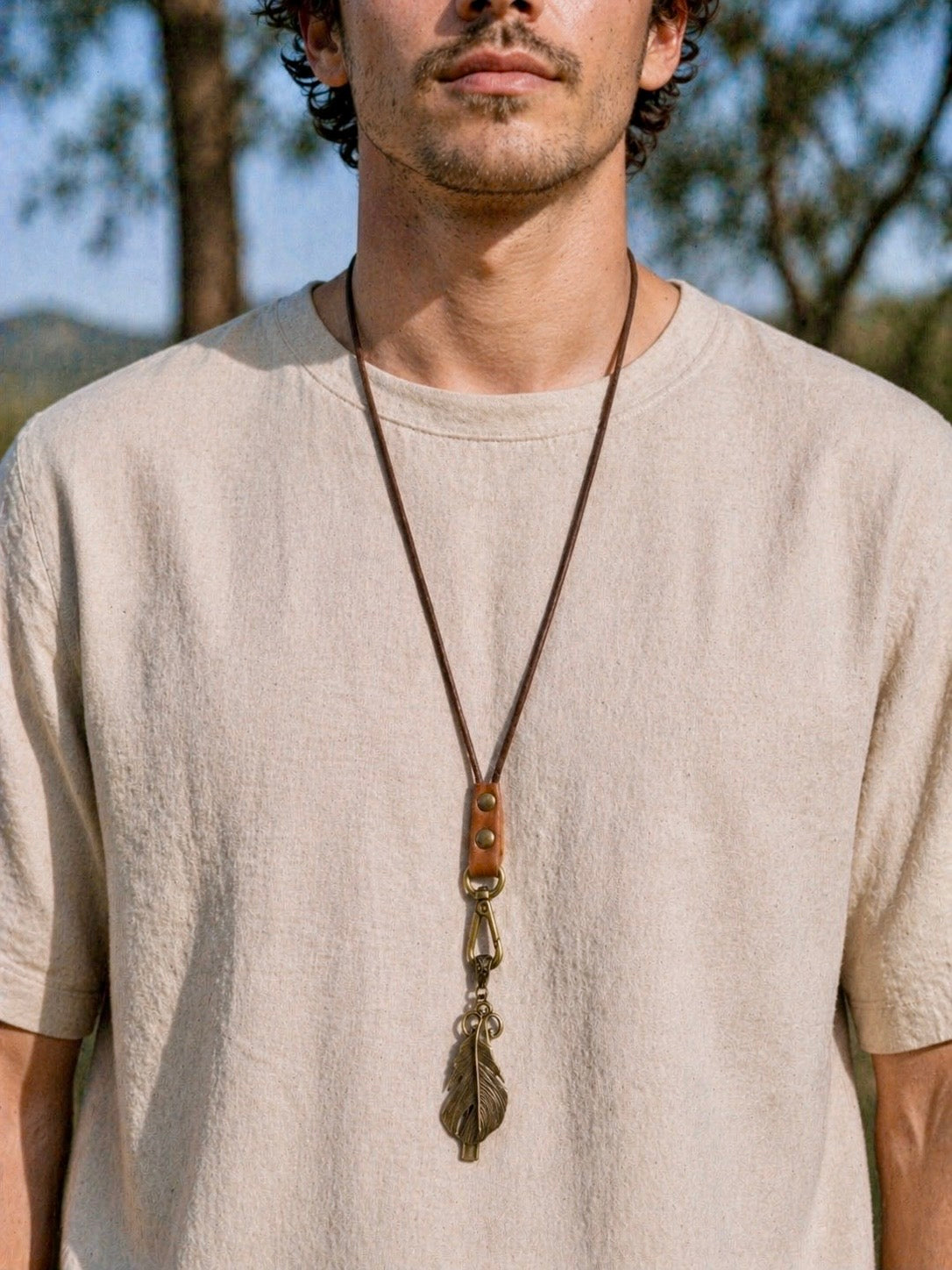 Leaf Key Necklace